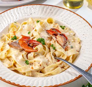 Crab Fettuccine Alfredo
